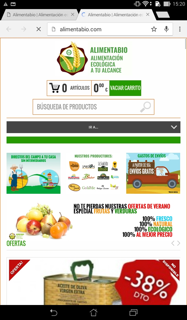 Alimentabio diseño movil