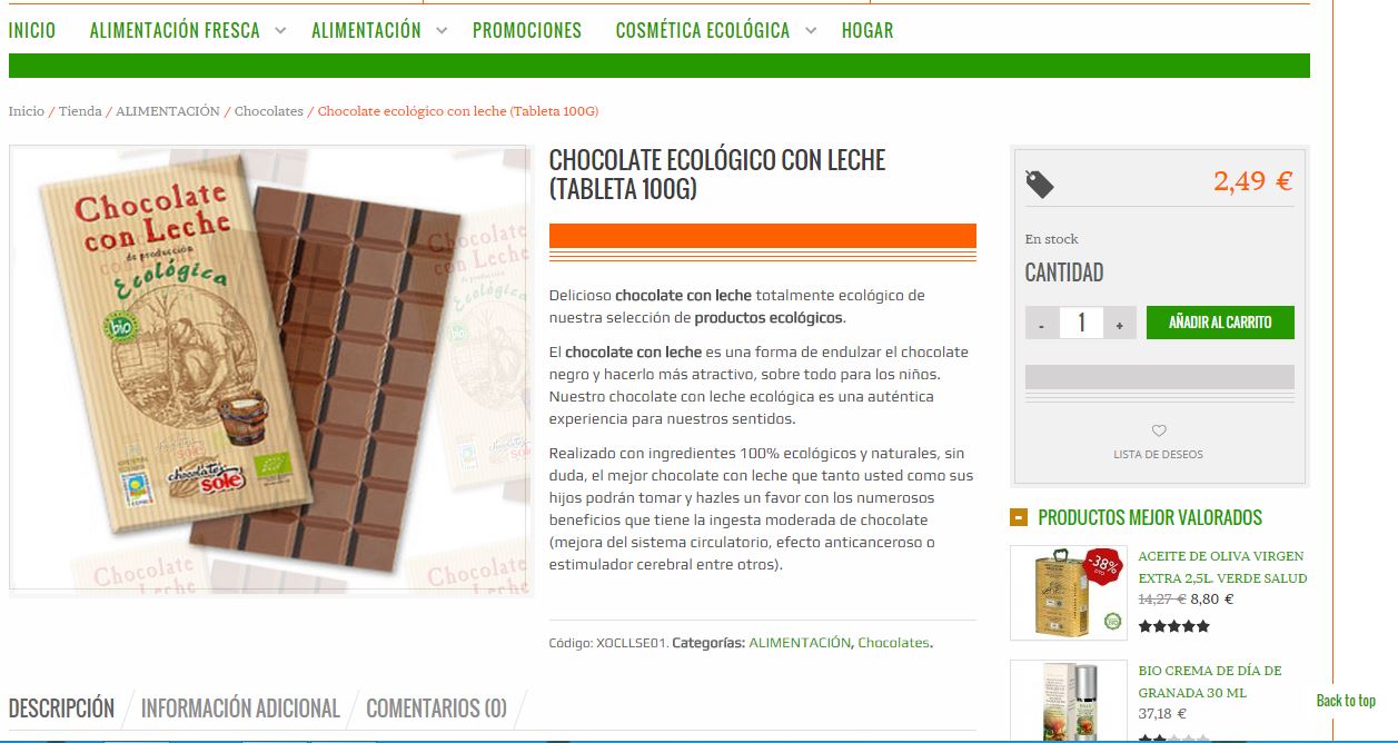 tienda online de la pagina de producto de alimentabio