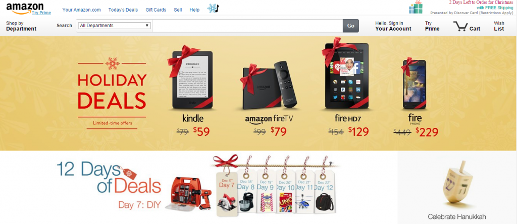 promociones de navidad en las tiendas online