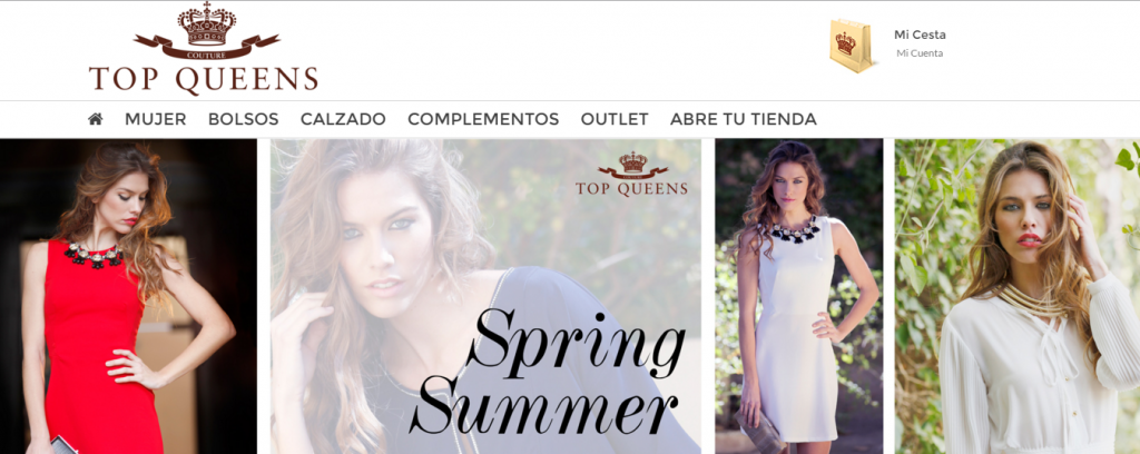 diseño tienda online TopQueens