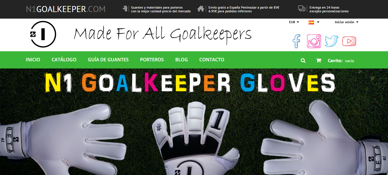 diseño tienda online n1 goalkeeper