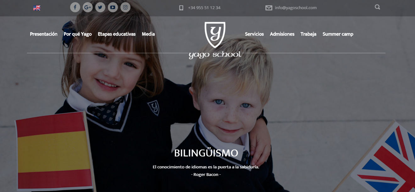 diseño web yago school
