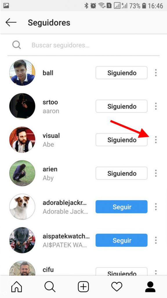 funciones instagram eliminar seguidores