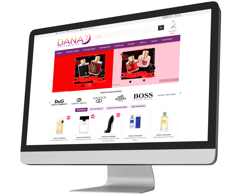 diseño de tienda online dana perfumerias
