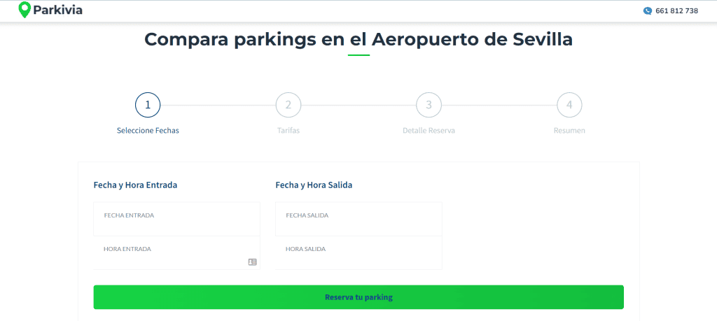 parking aeropuerto página principal