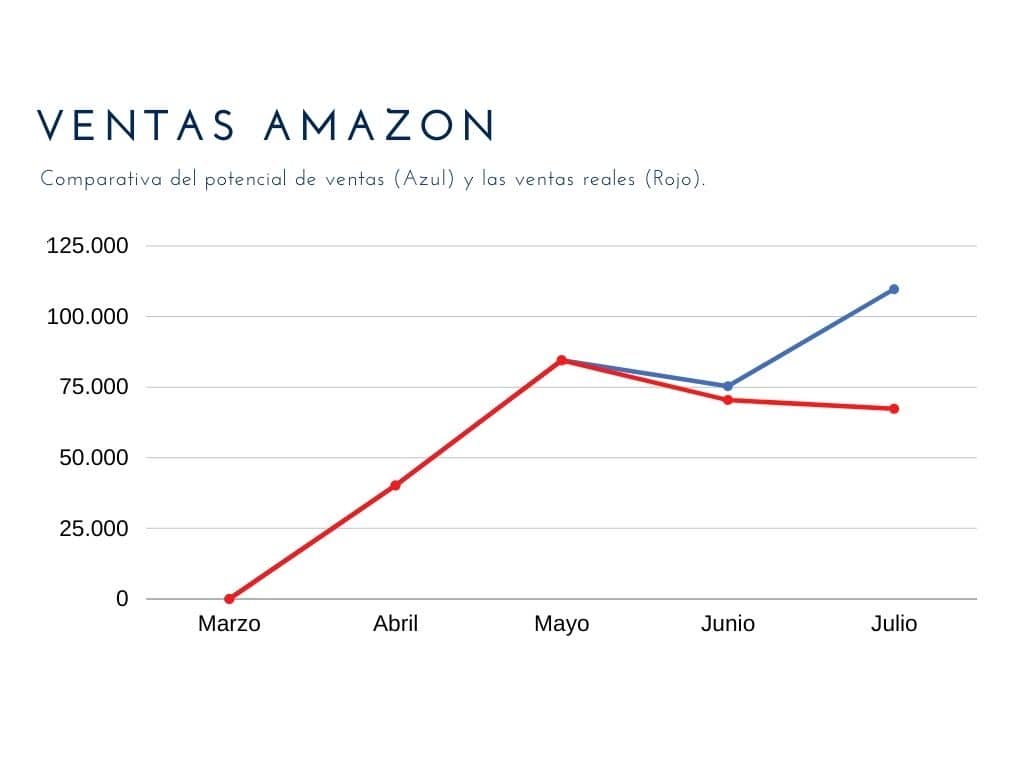 ventas reales en Amazon