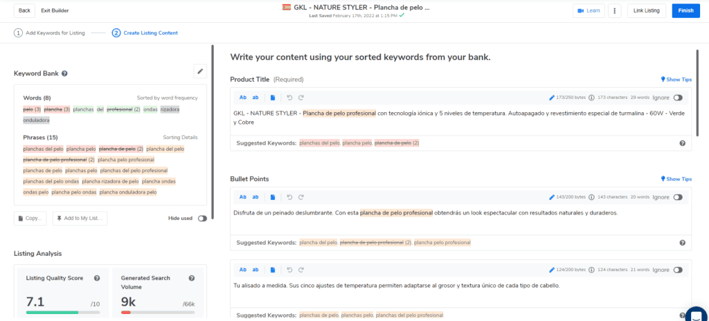 Optimización de productos con Listing Builder - Multiplicalia