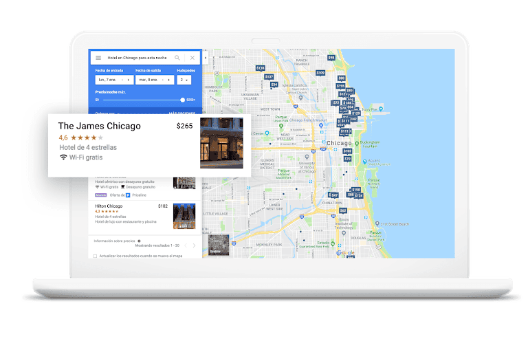 Google hotel maps