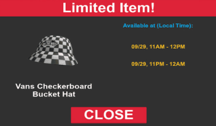 Vans y Roblox limited item